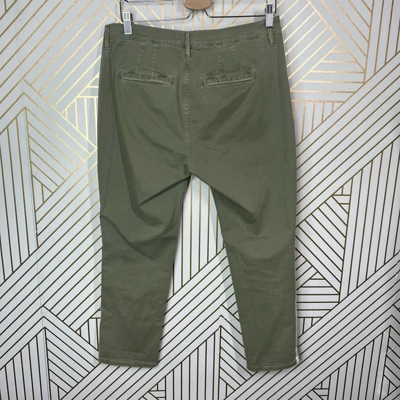 FRAME Le Beau Crop Chino Pants In Washed Od White Size US 28 - Picture 7 of 12